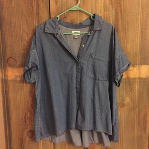 Old Navy Denim Short-Sleeved Shirt